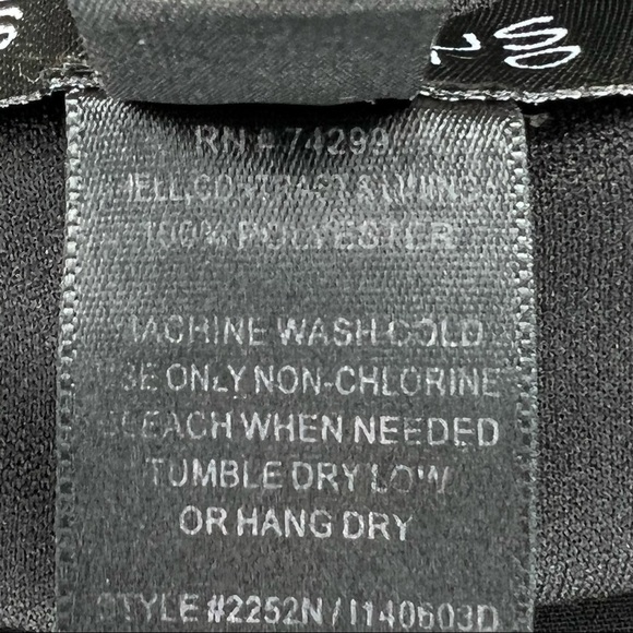 10 Enfocus Studio Black & White Polka Dot Sleeveless Dress Medium Cocktail Event - Picture 8 of 9